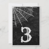 Spider Web Gothic Halloween Weddenschappen Table N Bedankkaart (Voorkant)