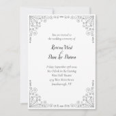 Spider Web Gothic Wedding Invitation Kaart (Voorkant)