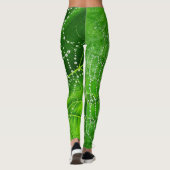 Spider Web Green Garden Leaf ontworpen Natural Leggings (Achterkant)