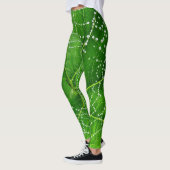 Spider Web Green Garden Leaf ontworpen Natural Leggings (Links)