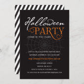 SPIDER WEB | HALLOEEN PARTIJINVITATIE KAART (Voorkant / Achterkant)