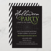 SPIDER WEB | HALLOEEN PARTIJINVITATIE KAART (Voorkant / Achterkant)