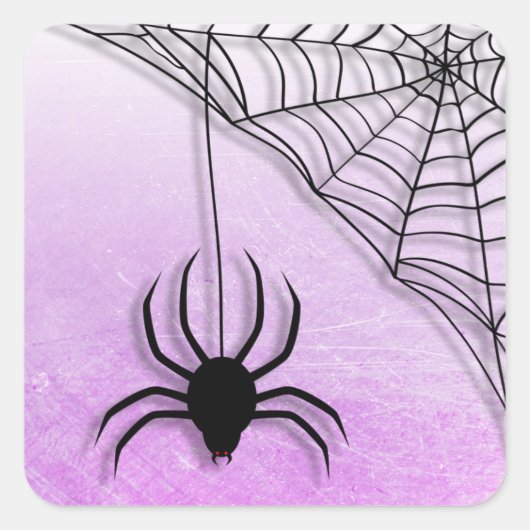 Spider Web Halloween Black en Paarse Stickers (Voorkant)
