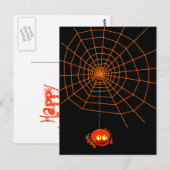 Spider Web Halloween Briefkaart (Voorkant / Achterkant)
