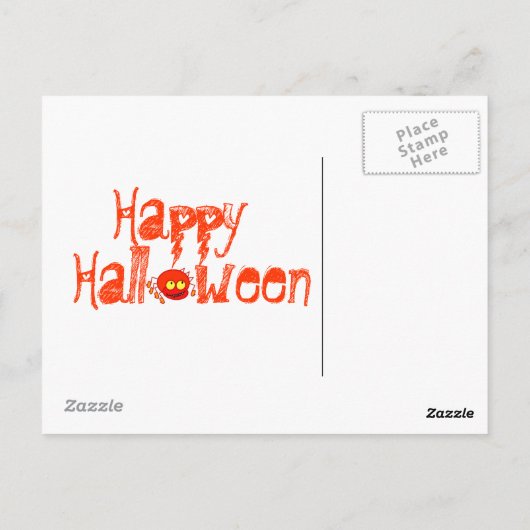 Spider Web Halloween Briefkaart (Achterkant)