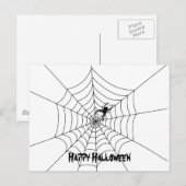 Spider Web Halloween Briefkaart (Voorkant / Achterkant)