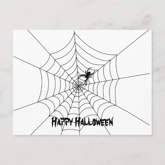 Spider Web Halloween Briefkaart (Voorkant)