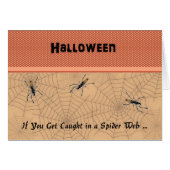 Spider Web Halloween Kaart (Voorkant Horizontaal)