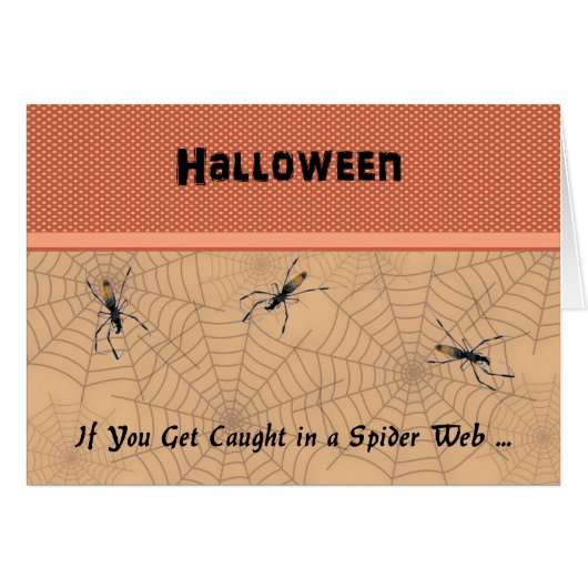 Spider Web Halloween Kaart (Voorkant Horizontaal)