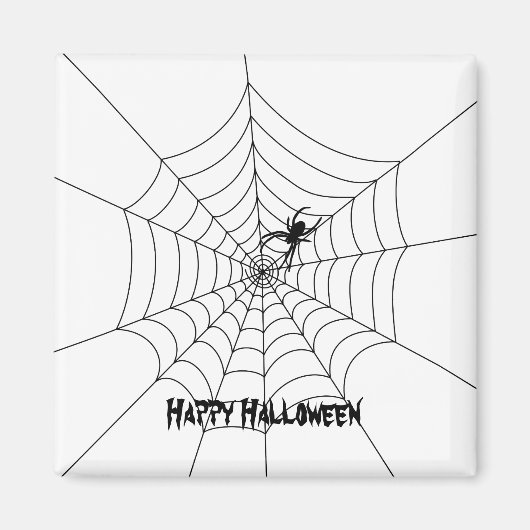 Spider Web Halloween Magnet (Voorkant)