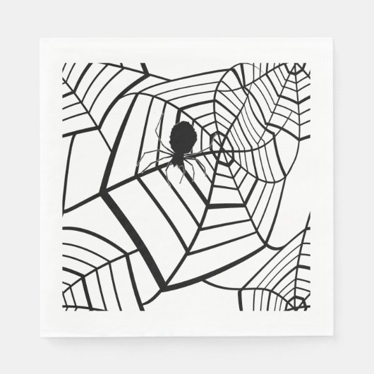 Spider Web - Halloween - Paper Napkin Servetten (Voorkant)