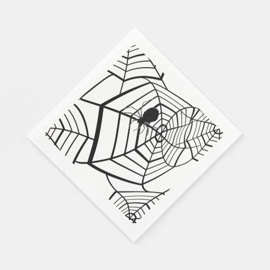Spider Web - Halloween - Paper Napkin Servetten (Hoek)