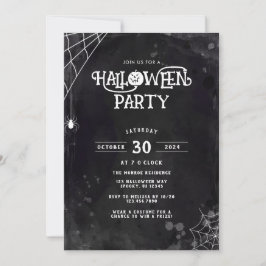 Spider Web Halloween Party Uitnodiging