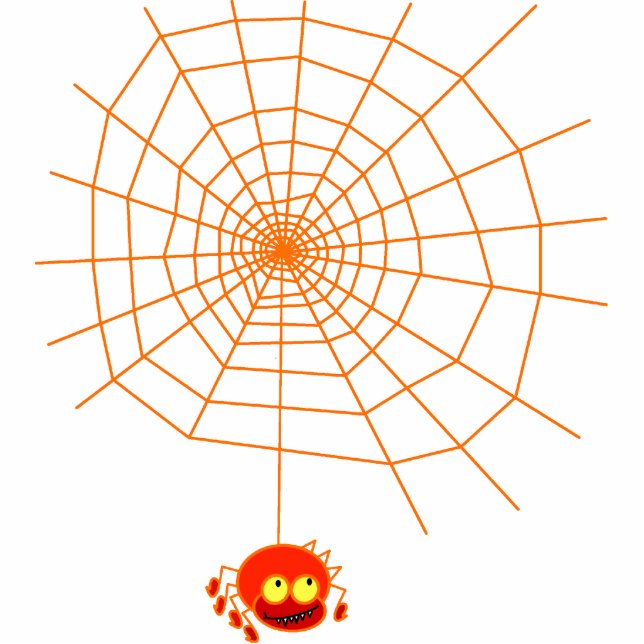 Spider Web Halloween Photo Sculpture Staand Fotobeeldje (Voorkant)