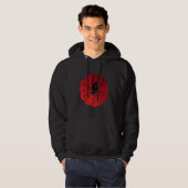 Spider Web Halloween Red Windows Hoodie (Voorkant volledig)
