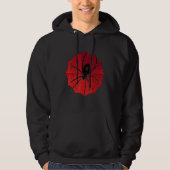 Spider Web Halloween Red Windows Hoodie (Voorkant)
