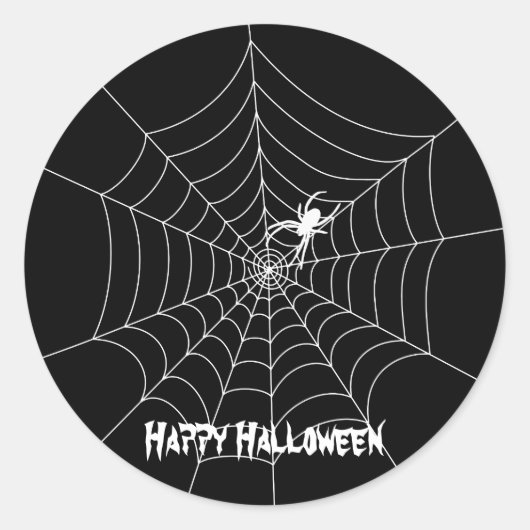 Spider Web Halloween Sticker (Voorkant)
