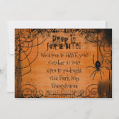 Spider Web Halloween uitnodiging (Voorkant)