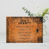 Spider Web Halloween uitnodiging (Staand voorkant)