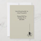 Spider Web Halloween Uitnodiging (Achterkant)
