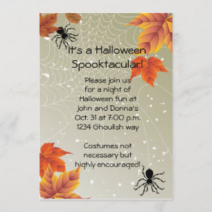 Spider Web Halloween Uitnodiging