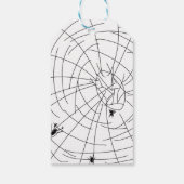 Spider Web Hand Drawn Abstract Design Cadeaulabel (Achterkant)