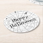Spider Web Hand Drawn Abstract Design Ronde Kartonnen Onderzetter (Gebogen)