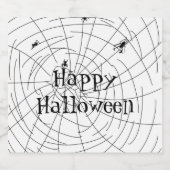 Spider Web Hand Drawn Doodles Bier Etiket (Enkel label)