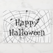 Spider Web Hand Drawn Doodles Voedselcontainer Etiket (Enkel label)