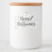 Spider Web Hand Drawn Doodles Voedselcontainer Etiket (Voorkant)