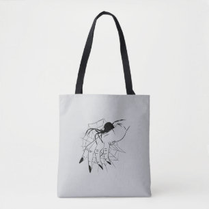 Spider Web & Hand Illustratie Tote Bag