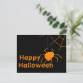 Spider Web Happy Halloween Briefkaart (Staand voorkant)