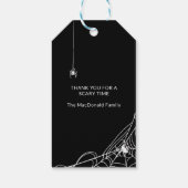 Spider Web Happy Halloween gepersonaliseerd Dank u Cadeaulabel (Achterkant)