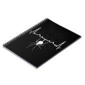Spider Web Heartbeat Cobweb Spider Gift Notitieboek (Linkerzijde)