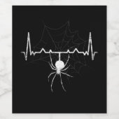 Spider Web Heartbeat Cobweb Spider Gift Wijn Etiket (Enkel label)