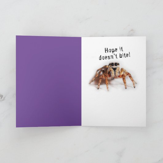 Spider Web - Hoop dat je verjaardag niet wordt gev Kaart (Binnen)