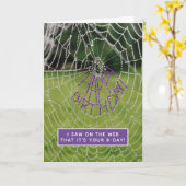 Spider Web - Hoop dat je verjaardag niet wordt gev Kaart (Gele Bloem)