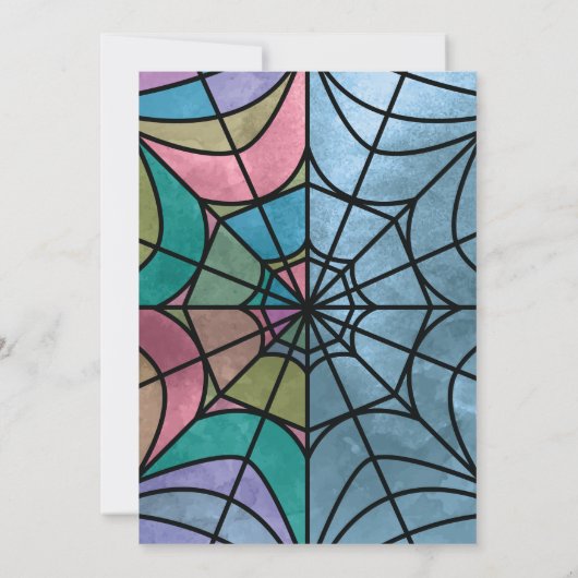 Spider Web Invitation Kaart (Achterkant)