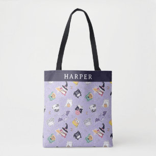 Spider Web Kattenkostuum Gepersonaliseerde Trick o Tote Bag