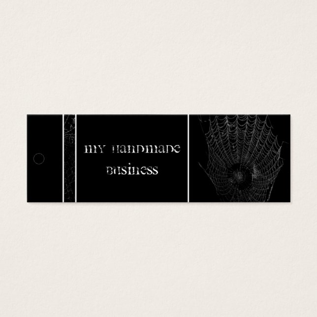 Spider Web Label Mini Visitekaartjes (Voorkant)