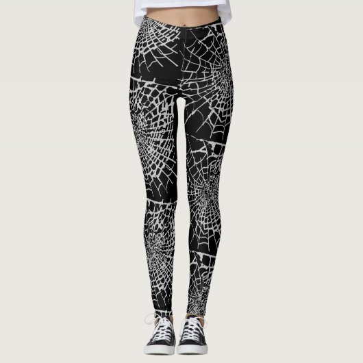 Spider Web Leggings - Gothic Halloween Cobweb (Voorkant)