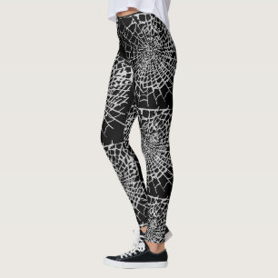 Spider Web Leggings - Gothic Halloween Cobweb