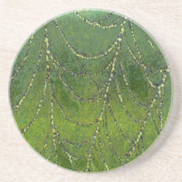 Spider Web met dew-druppels Abstracte kunst Zandsteen Onderzetter