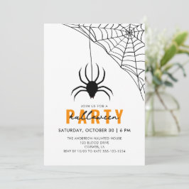 Spider & Web Modern Volwassen Halloween Party Kaart