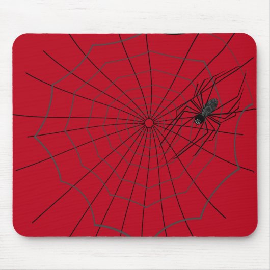 Spider Web Mousepad, Dark Red Muismat (Voorkant)