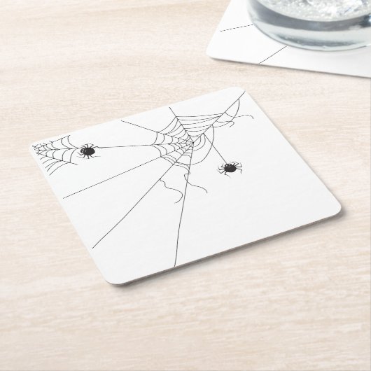 spider web net kartonnen onderzetters (Schuin)