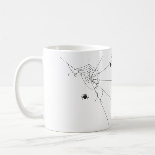 spider web net koffiemok (Links)