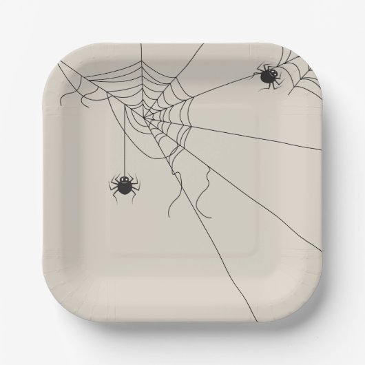 spider web net papieren bordje (Voorkant)