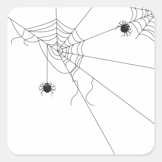 spider web net vierkante sticker (Voorkant)