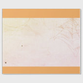 SPIDER WEB ORANJE HALLOW-IN-Wrappapier Cadeaupapier (Vlak)